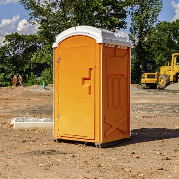 can i customize the exterior of the portable restrooms with my event logo or branding in Dos Palos